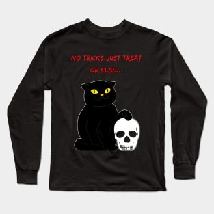 Killer Cat's Meowloween Trick and treat Long Sleeve T-Shirt